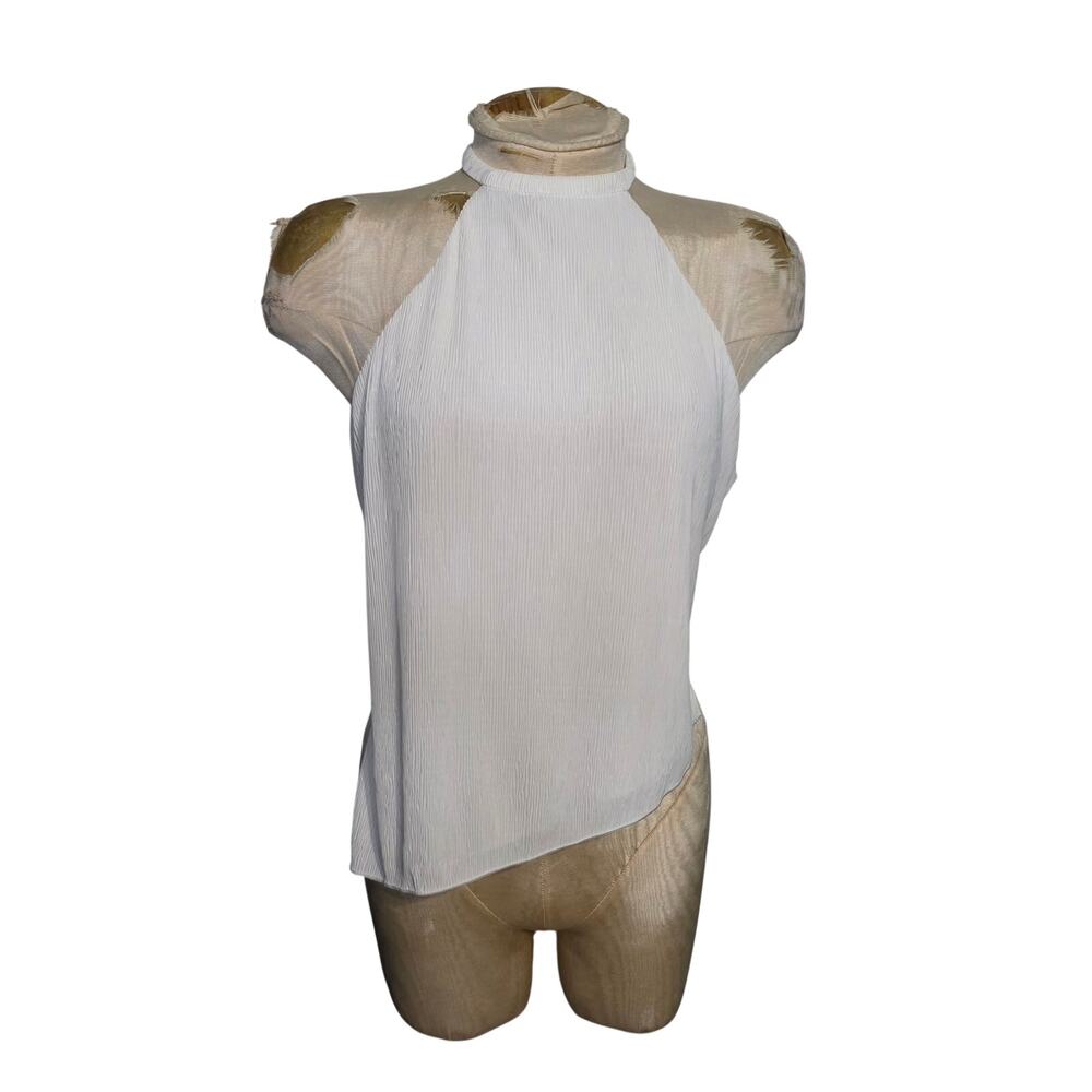 OH POLLY WOMEN'S WHITE Backless Strappy CROP TOP US SIZE 4 sexy top